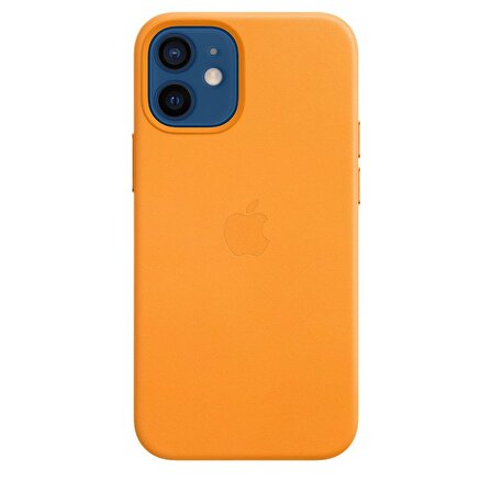 Apple iPhone 12 mini Deri Kılıf MagSafe - Kaliforniya Turuncusu - MHK63ZM/A