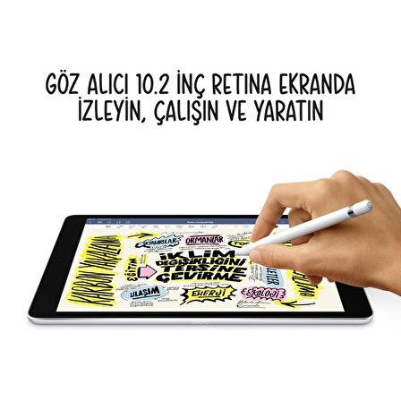 Apple iPad 10.2" Wi-Fi 256GB - Gümüş - MK2P3TU/A