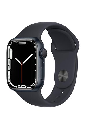 Apple Watch Series 7 GPS, 41mm Gece Yarısı Alüminyum Kasa ve Gece Yarısı Spor Kordon -  MKMX3TU/A