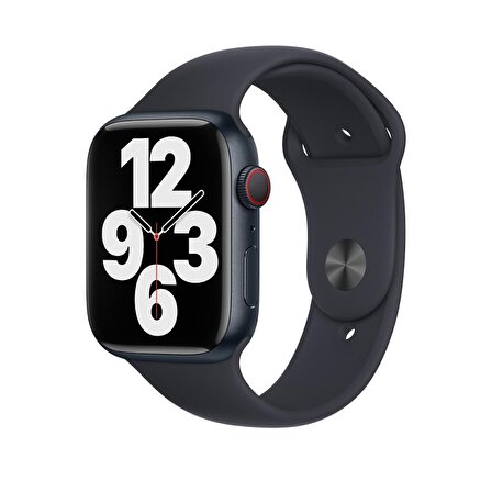 Apple Watch 45mm Midnight Spor Kordon Regular - MKUQ3ZM/A