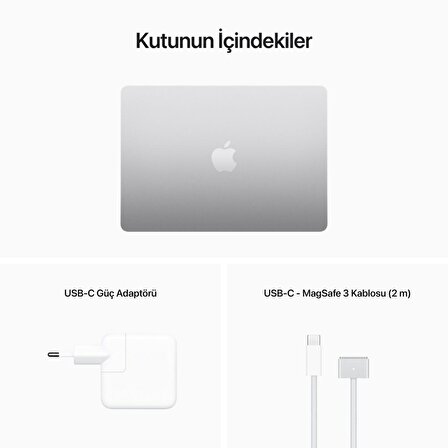 Apple MacBook Air 13'' M2 Çip 8 Çekirdekli CPU 8 Çekirdekli GPU 8 GB Bellek 256GB SSD Gümüş - MLXY3TU/A