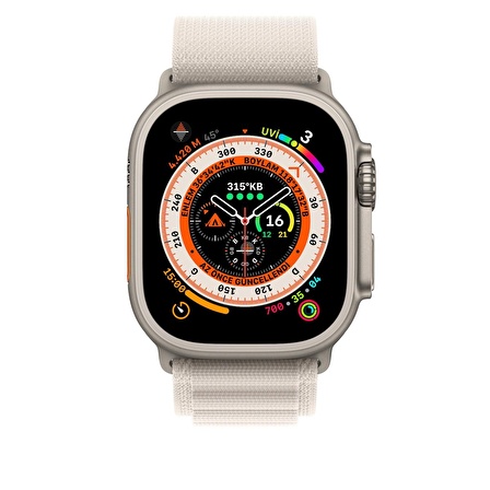 Apple Watch 49 mm Alpine Loop Küçük Boy MQE53ZM/A - Yıldız Işığı