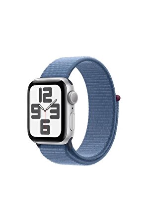 Apple Watch SE GPS 40mm Uyumlu Gümüş Alüminyum Kasa ve Buz Mavisi Spor Loop