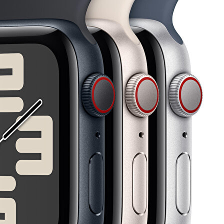 Apple Watch SE GPS + Cellular 40 mm Gece Yarısı Alüminyum Kasa ve Gece Yarısı Spor Kordon - M/L - MRGA3TU/A
