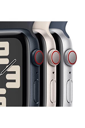 Apple Watch SE GPS + Cellular 40mm Gümüş Alüminyum Kasa ve Fırtına Mavisi Spor Kordon - S/M