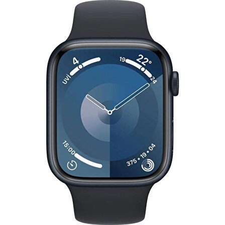 Apple Watch Series 9 GPS 45mm Gece Yarısı Alüminyum Kasa ve Gece Yarısı Spor Kordon - M/L - MR9A3TU/A