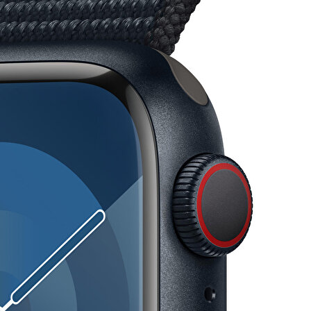 Apple Watch Series 9 GPS + Cellular 41 mm Gece Yarısı Alüminyum Kasa ve Gece Yarısı Spor Loop - MRHU3TU/A