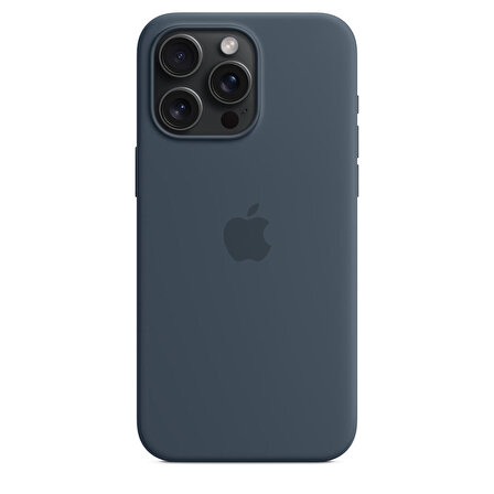 iPhone 15 Pro Max için MagSafe özellikli Silikon Kılıf - Fırtına Mavisi - MT1P3ZM/A