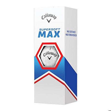 Callaway BL CG Supersoft Max 21 12B PK - Üçlü Golf Topu Beyaz Renk
