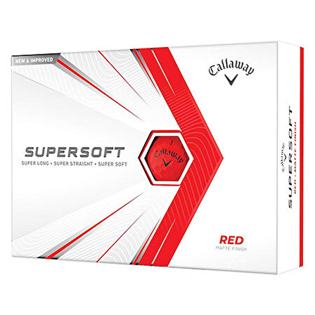 Callaway Bl Cg Supersoft Red - Üçlü Golf Topu Kırmızı Renk