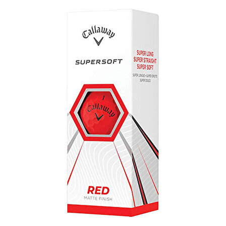 Callaway Bl Cg Supersoft Red - Üçlü Golf Topu Kırmızı Renk