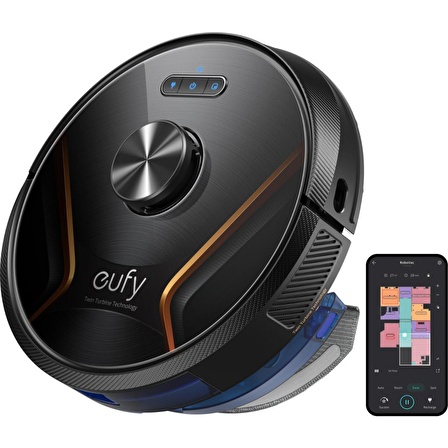 Anker Eufy Robovac X8 Akıllı Haritalamalı Moplu Navigasyonlu Hepa Filtreli Siyah Robot Süpürge