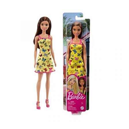 Barbie Şık Barbie Sarı Elbiseli T7439 HBV08 Lisanslı Ürün