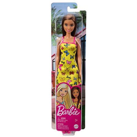 Barbie Şık Barbie Sarı Elbiseli T7439 HBV08 Lisanslı Ürün