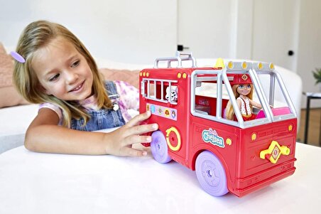 Barbie Chelsea'nin İtfaiye Aracı HCK73 Lisanslı Ürün