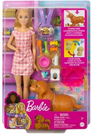 Mattel Barbie ve Yeni Doğan Köpekler HCK75 Lisanslı Ürün