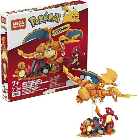 Mega Bloks Pokémon Charmander Dönüşüm Yapı Seti, Çocuklar İçin Yapı Oyuncakları