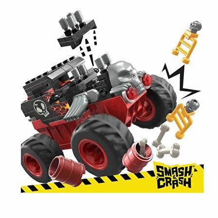 HKF87 MEGA Hot Wheels Smash N Crash Bone Shaker Çarpışma Seti 151 parça +5 yaş