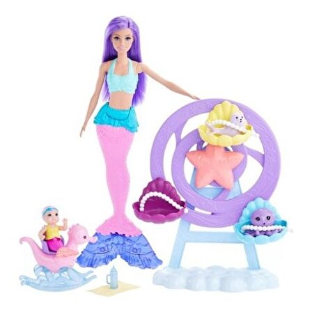 Barbie Dreamtopia Deniz Kızı Bebek ve Çocuk Oyun Alanı HLC30 Lisanslı Ürün