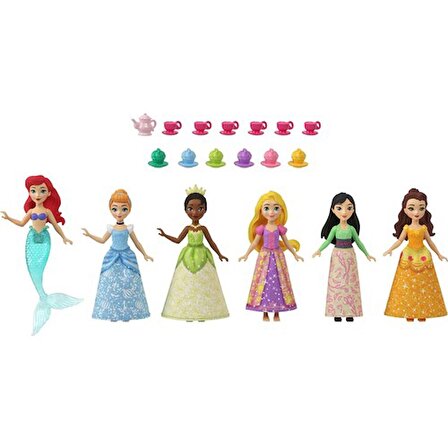 Disney Princess 6'lı Bebek Set HLW91 Lisanslı Ürün