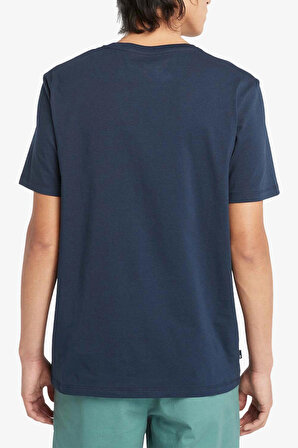 Timberland Tree Logo Short Sleeve Erkek Mavi T-Shirt TB0A2C2RZ021