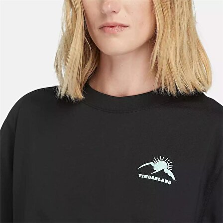 Timberland Hıke Lıfe Graphıc Short-Sleeve Tee Siyah Kadın T-Shirt