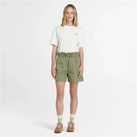 Timberland Hıke Lıfe Graphıc Short-Sleeve Tee Vıntage Whıte Kadın T-Shirt