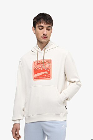 Napapijri B-Boyd H Erkek Beyaz Sweatshirt NP0A4HP2N1A1