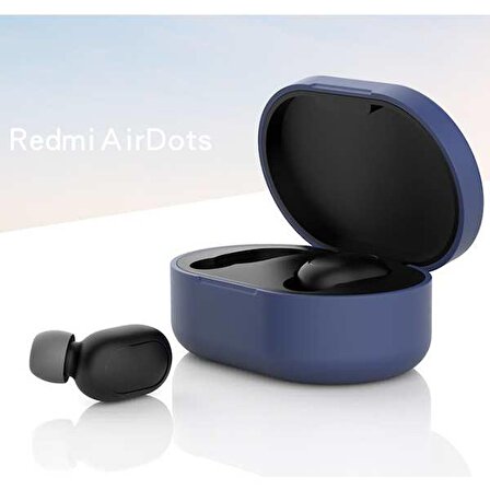 Xiaomi Redmi Airdots için Silikon koruma Kılıfı Lacivert