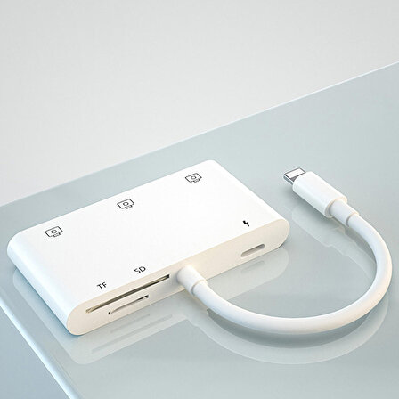 Ally İPhone Lightning To Tf,Sd Card Reader Usb 3.Kamera Adaptörü
