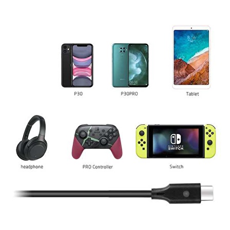 JYS 3in1 Nintendo Switch Oyun Konsolu Universal Şarj Kablosu Joy-Con Gamepad