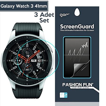 Gor Sm Galaxy Watch 3 41mm Darbe Emici Ekran Koruyucu 3 Adet Set