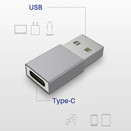 ALLY MH-301 USB to Type-C Dişi Çevirici Dönüştürücü Adaptör