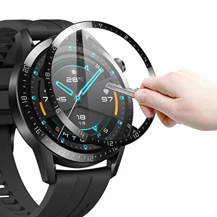 Huawei Watch GT 2 46mm 3D Nano Full Kaplama Ekran Koruyucu PC+PMMA