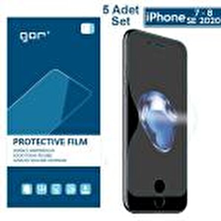 GOR iPhone SE3-SE2 İPhone 8-7 HD Ekran Koruyucu Jelatin 5 Adet Set