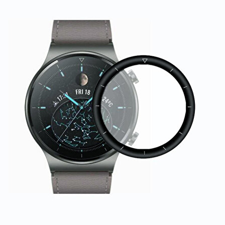 Huawei Watch GT 2 Pro 46MM Ekran Koruyucu 3D Kavisli Tam Kaplama Pmma