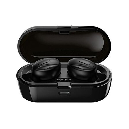 Ally XG13 TWS Kablosuz Bluetooth 5.1 Kulaklık Dijital Ekran Kablosuz Kulaklık SİYAH