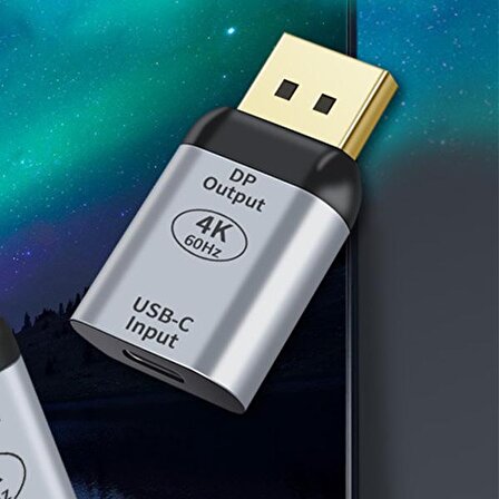 ALLY USB-C to DP 4K Dönüştürücü Adaptör 60Hz GÜMÜŞ