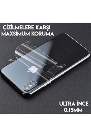 İPhone 12 Pro Max 6.7 Hidrojel Hayalet Arka Yan Tam Kaplama Koruyucu Film ŞEFFAF