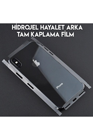 İPhone 12 Pro Max 6.7 Hidrojel Hayalet Arka Yan Tam Kaplama Koruyucu Film ŞEFFAF