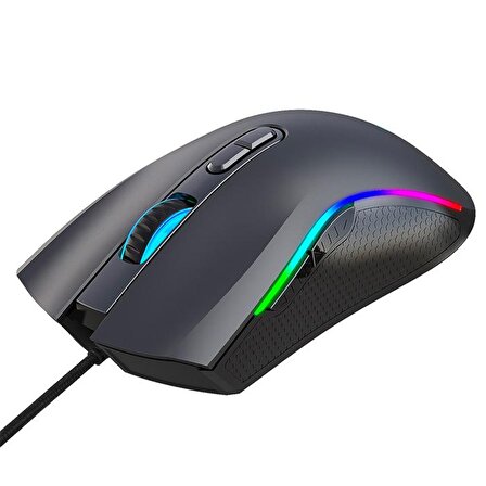 HXSJ A869 7200DPI Ayarlanabilir RGB Işık Gaming Oyuncu Mouse SİYAH