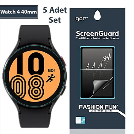 Gor Sm Galaxy Watch 4 40mm Darbe Emici Ekran Koruyucu 5 Adet Set