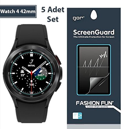 Gor Sm Galaxy Watch 4 42mm Darbe Emici Ekran Koruyucu 5 Adet Set
