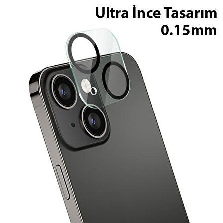 Ally Iphone 13-13 Mini 3d Full Tempered Glass Cam Kamera Koruyucu Şeffaf