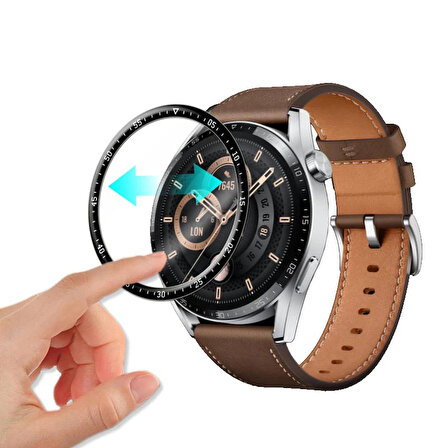 Huawei Watch Gt 3 46MM Ekran Koruyucu 3D Kavisli Tam Kaplama Pmma