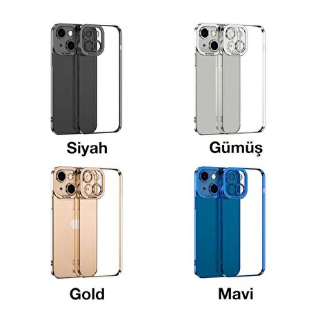iPhone 13 Mini Fashion Series Renkli Kenar Lazer Çerçeveli Kılıf