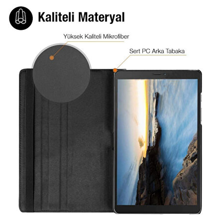SM Galaxy Tab A7 10.4 2020 (T500-T505) 360 Derece Döner Standlı Kılıf