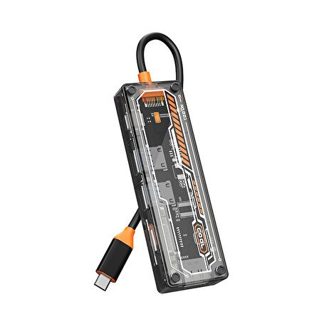 Universal 6in1 Type-c To USB3.0 + USB2.0 + Type-c PD 100W + SD + TF + HDMI  Çoğaltıcı Hub