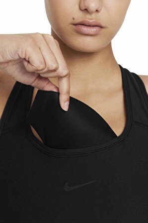 Nike DF SWSH Seamless Medium-Support 1-Piece Pad Kadın Bra Sporcu Sütyeni DD3540-010-Siyah