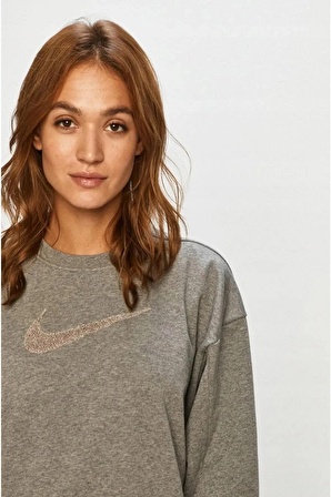 NIKE GET FIT DREW CROP GRİ KADIN SWEATSHIRT DJ0774-091